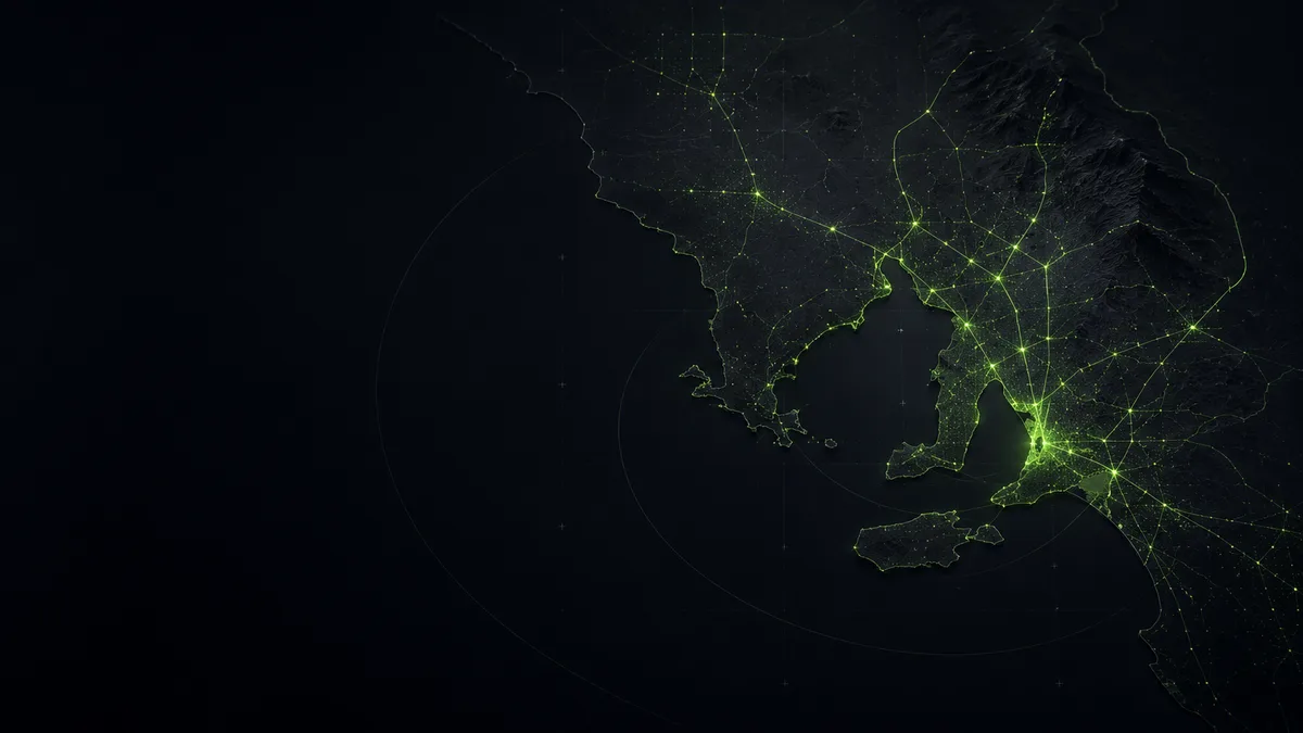 Track Energy service area map